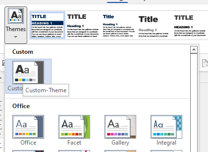 Creating Word Templates with Custom Styles: Font Colours Not Being ...