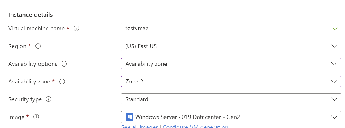 Availability zone check box is missing - Microsoft Q&A