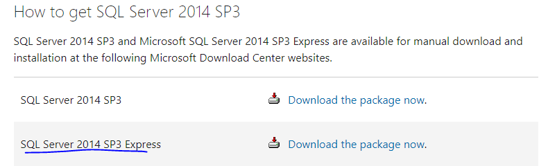 kind diskriminerende Sæson Sql Server 2014 Express - Service pack - Microsoft Q&A