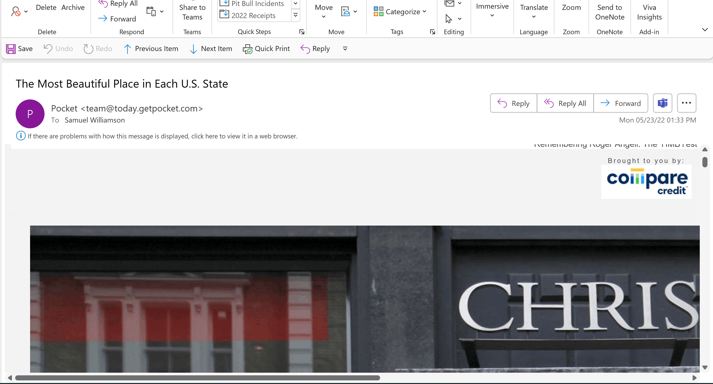 When I get an email with images, the images often appear FAR TOO LARGE ...