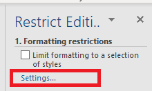 Allowing highlighting of text in Word when you've set the protection to ...