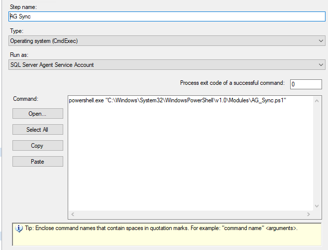 dbatools Sync-DbaAvailabilityGroup Not working from a SQL Server agent ...