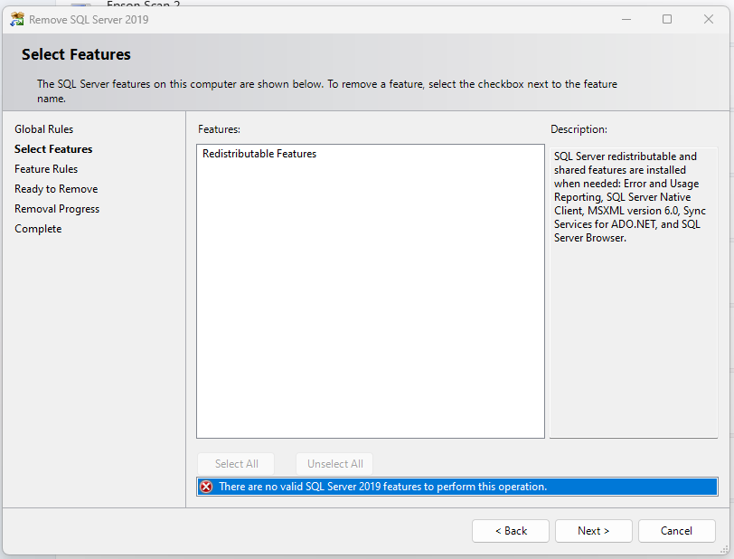 Sql Database Server 2019 Uninstall Error On Laptop Microsoft Q A Sql Database Server 2019 Uninstall Error On Laptop Microsoft Q A
