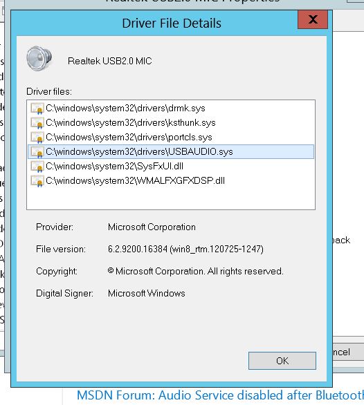 After windows update USB Audio Generic input (microphones in this case