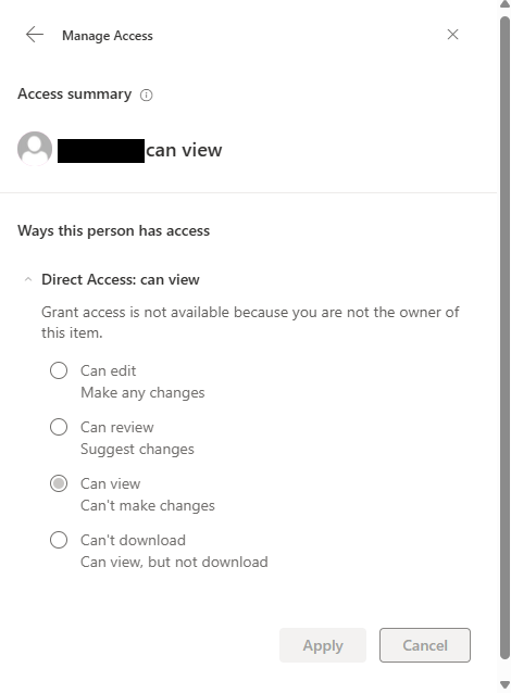 Who can remove person access of a file? - Microsoft Q&A