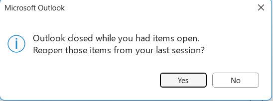 My emails windows were closed by accident, how can I reopen them ...