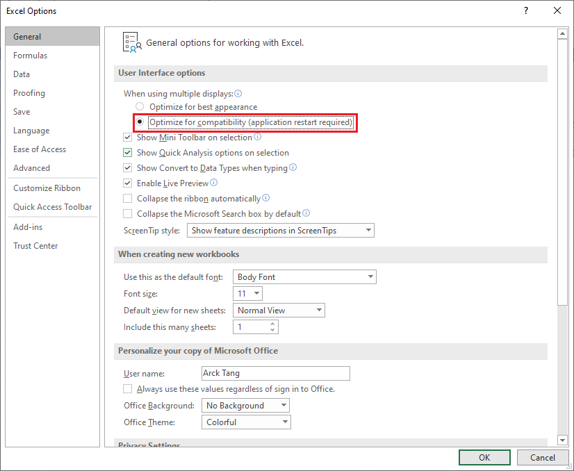 Excel shrinks table inside window - Microsoft Q&A