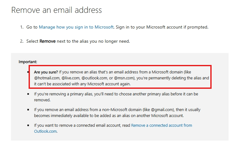Accidentally removed linked email address - Microsoft Q&A