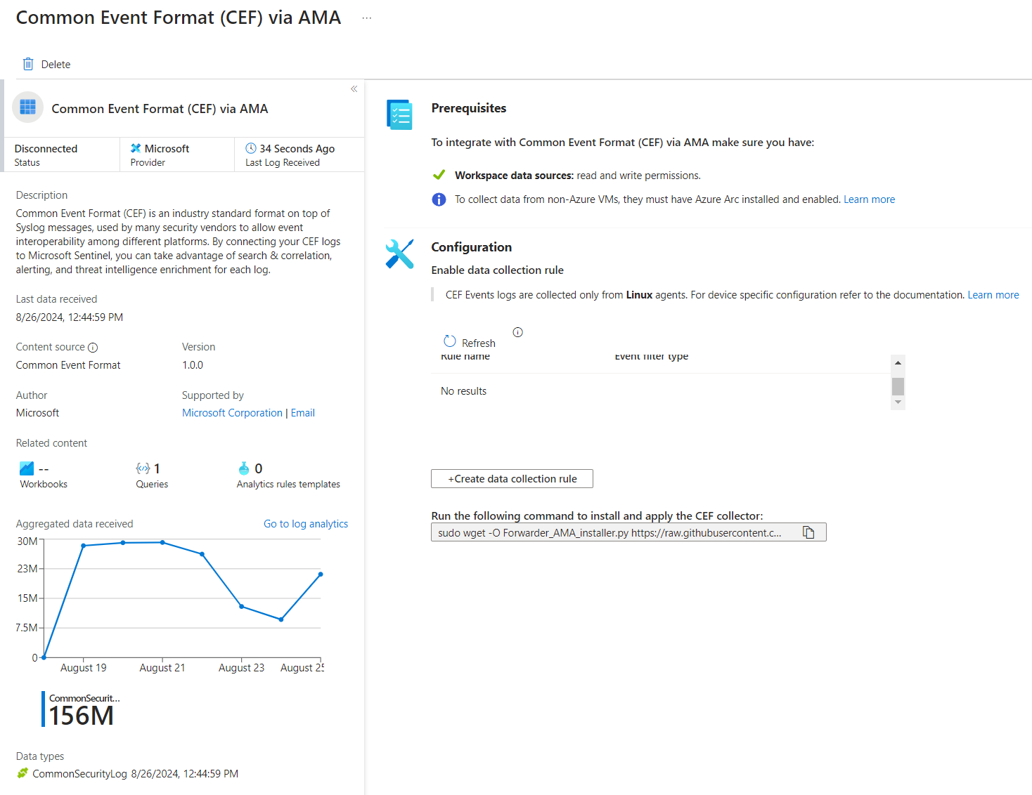 CEF via AMA Data Connector