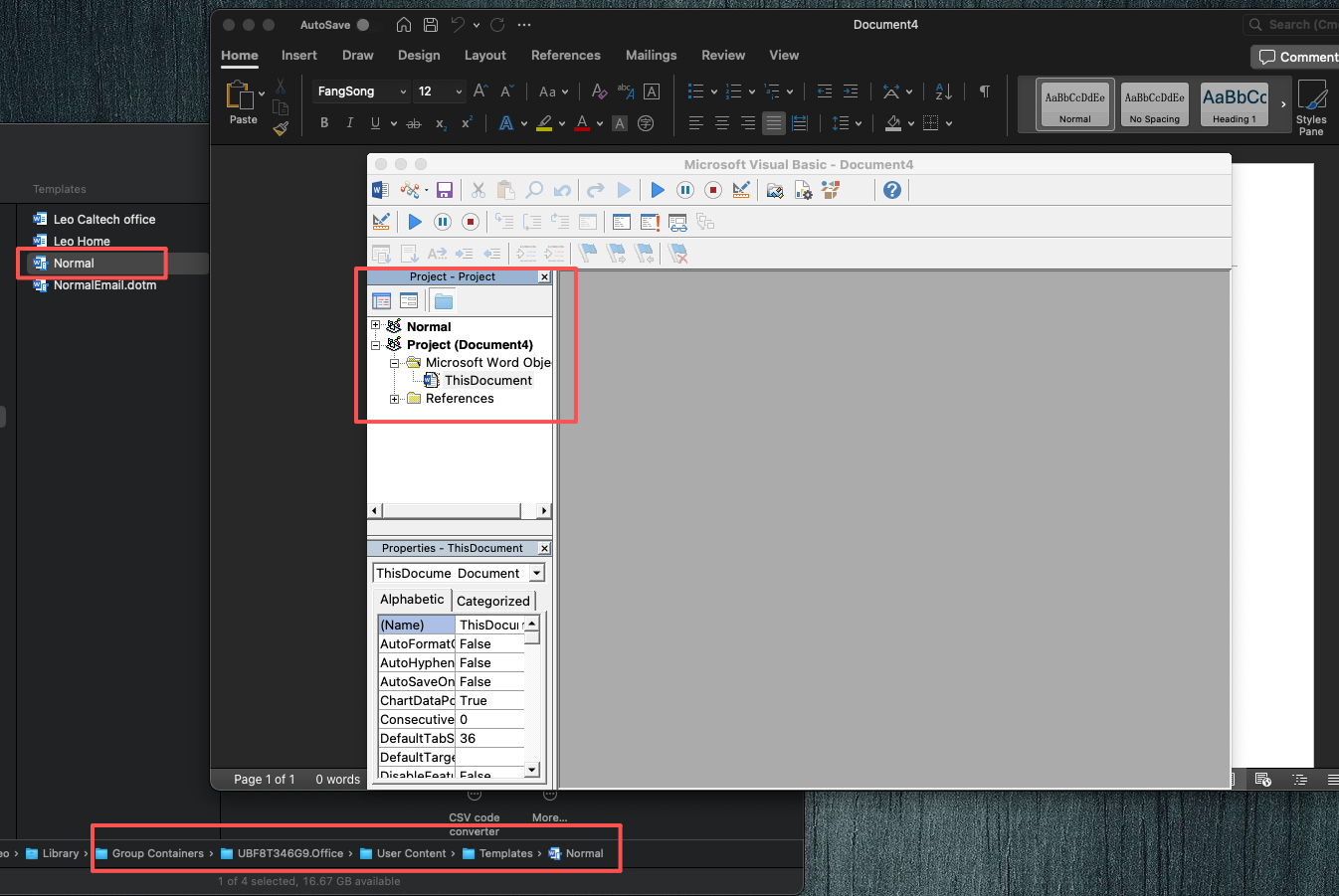 How to save VBA and customised keyboard settings in the Normal.dotm ...