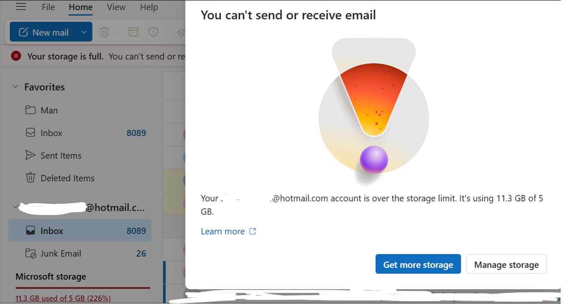 My Additional Storage from Subscription not working. - Microsoft Q&A