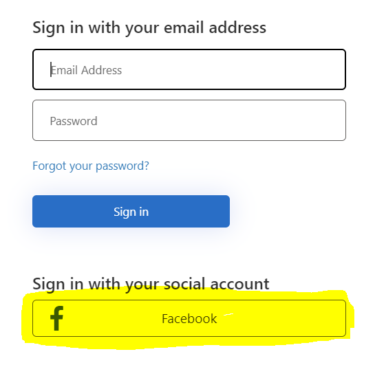 Login with facebook button design - non-compliance warning from