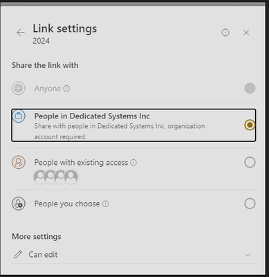 Anyone with the link option is greyed out - Microsoft Q&A