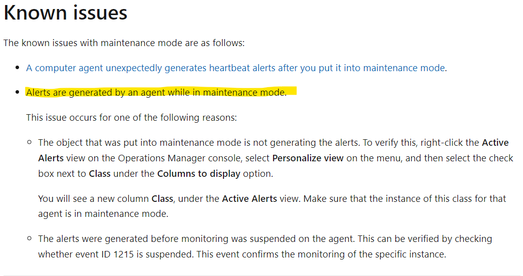 Alerts trigger and are autoresolved by maintenance mode. - Microsoft Q&A