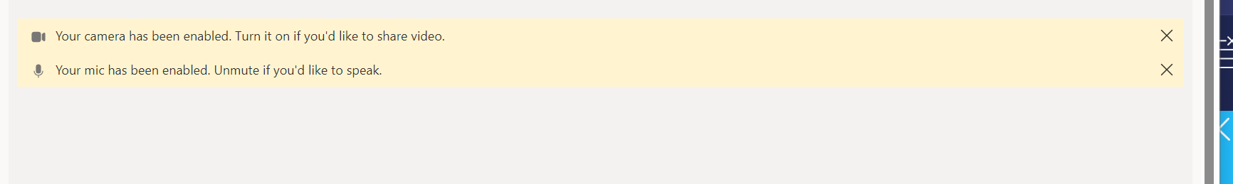 Azure Communications UI -- can the initial messages about 