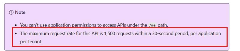 Microsoft Graph and SDK rate limit for single app and single tenant ...