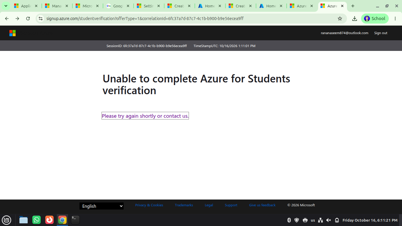 Azure Problem