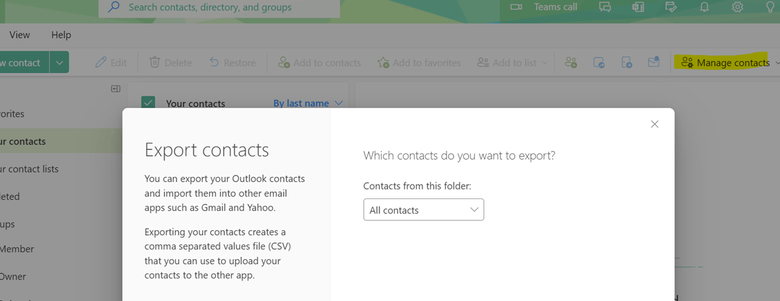 Remove outlook app on iOS without contacts - Microsoft Q&A