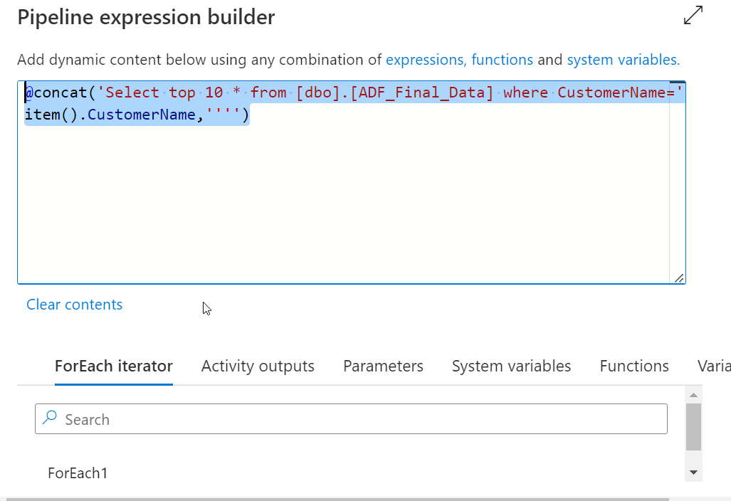 ADF expression error with single quotes - Microsoft Q&A