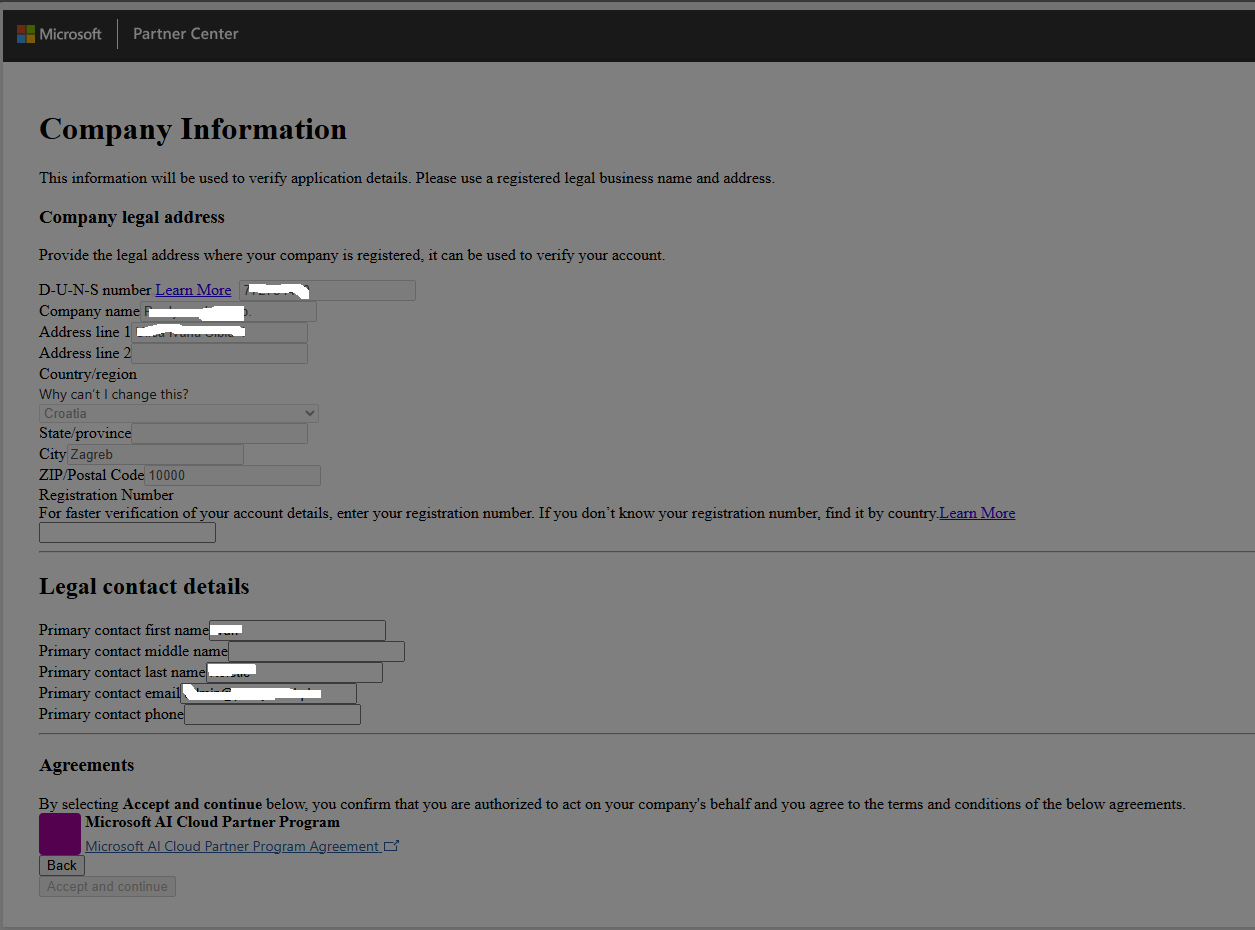 Unable to sign up for the Microsoft AI Cloud Partner Program ...