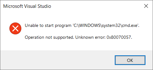 Unable to start C:\WINDOWS\system32\cmd.exe when launching Console2 - Super  User