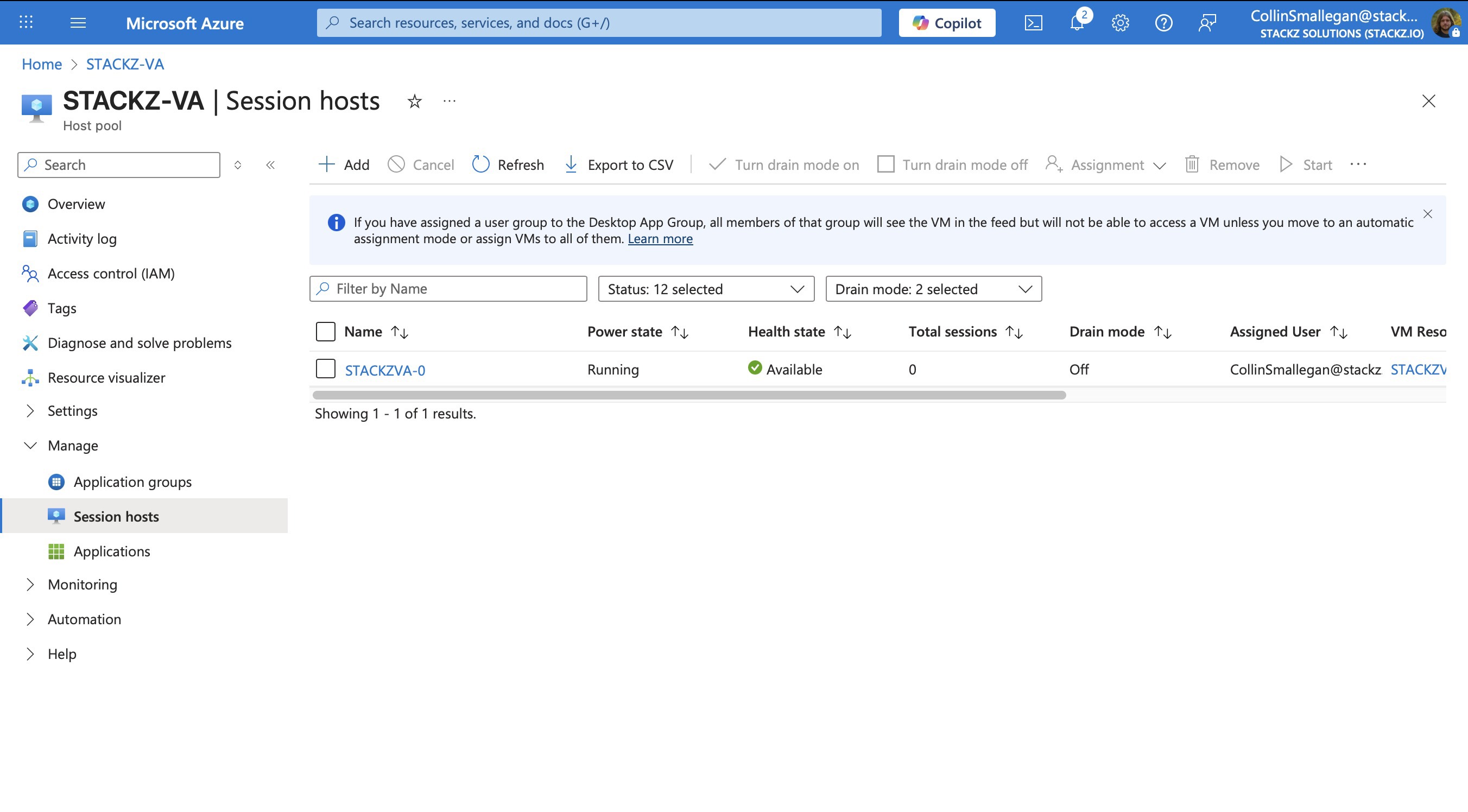 Cant view assigned azure virtual desktop - Microsoft Q&A