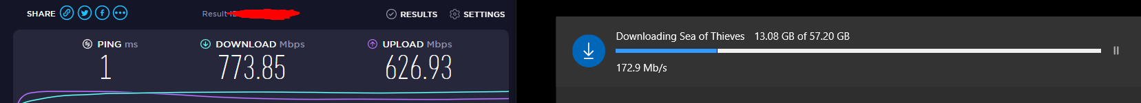 Actual download speed in Microsoft Store much lower than measured ...
