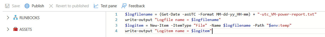 " New-Item File" powershell command in runbook thows an error "Could ...