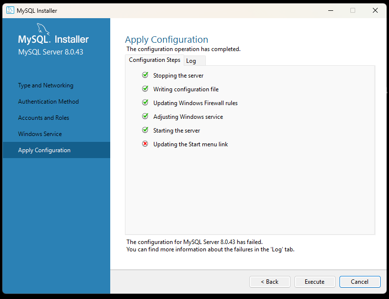 Issues with MySQL Installation Download - Microsoft Q&A