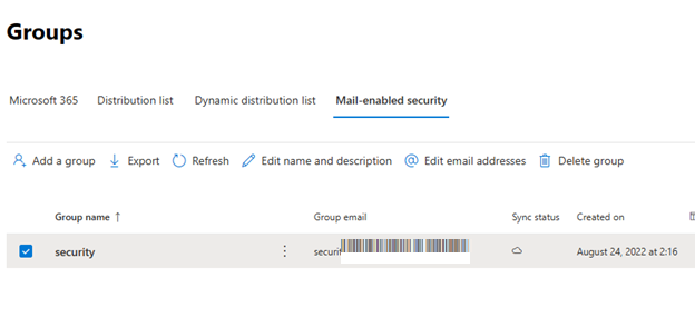 remove user from mail enabled security group