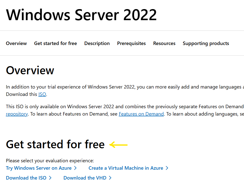 Windows Server 2022 Standard Evaluation 21H2 - Microsoft Q&A