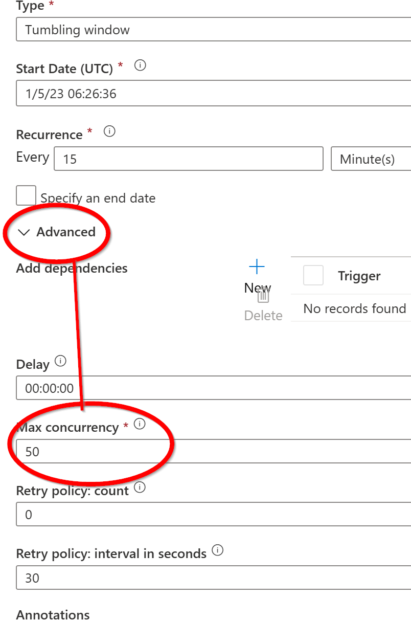 trigger concurrency