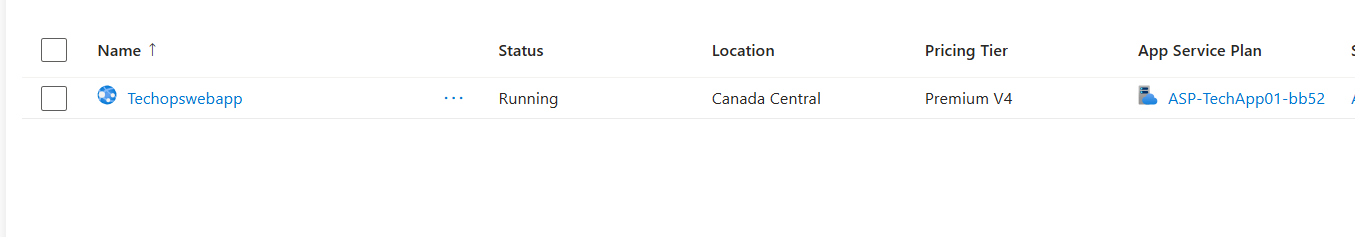 azure App creation