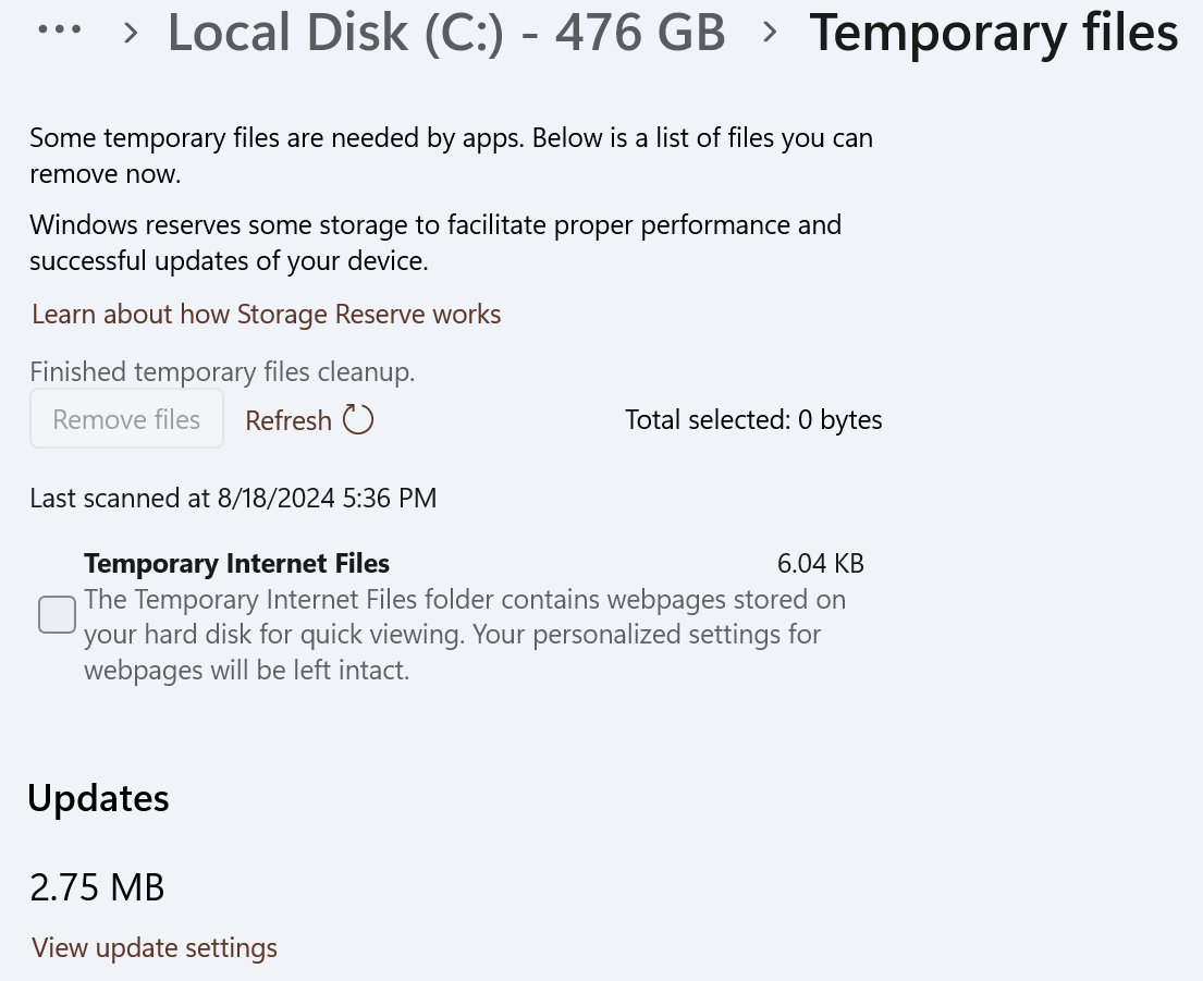 Path to Temp files - Microsoft Q&A