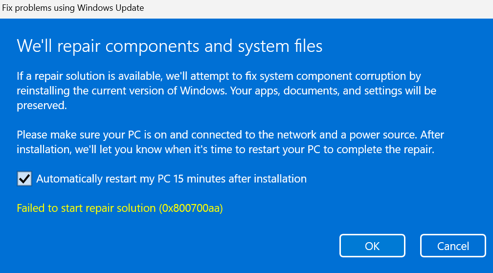 How to fix a windows update file or directory corruption - Microsoft Q&A