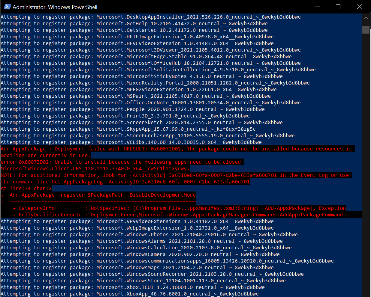 Powershell error - Microsoft Q&A