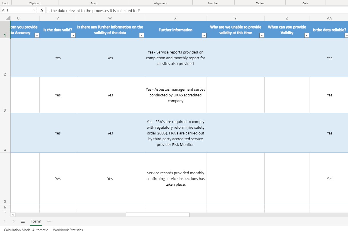 Updated data in for forms - Microsoft Q&A