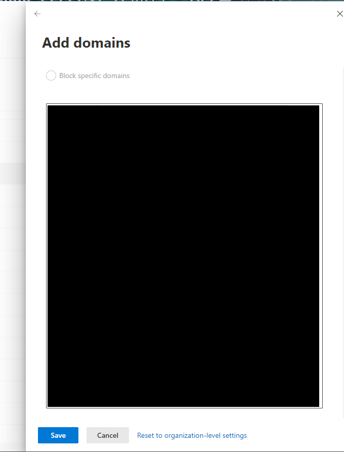 Can't Add Domain for External Sharing Under Active Sites > Sharing ...