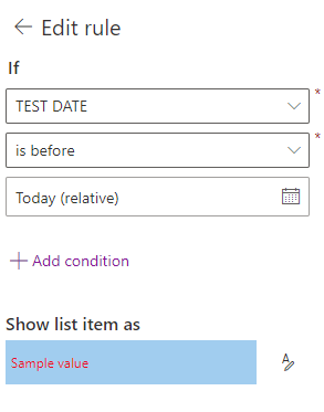 SharePoint List conditional formatting disappears when I hide a column ...