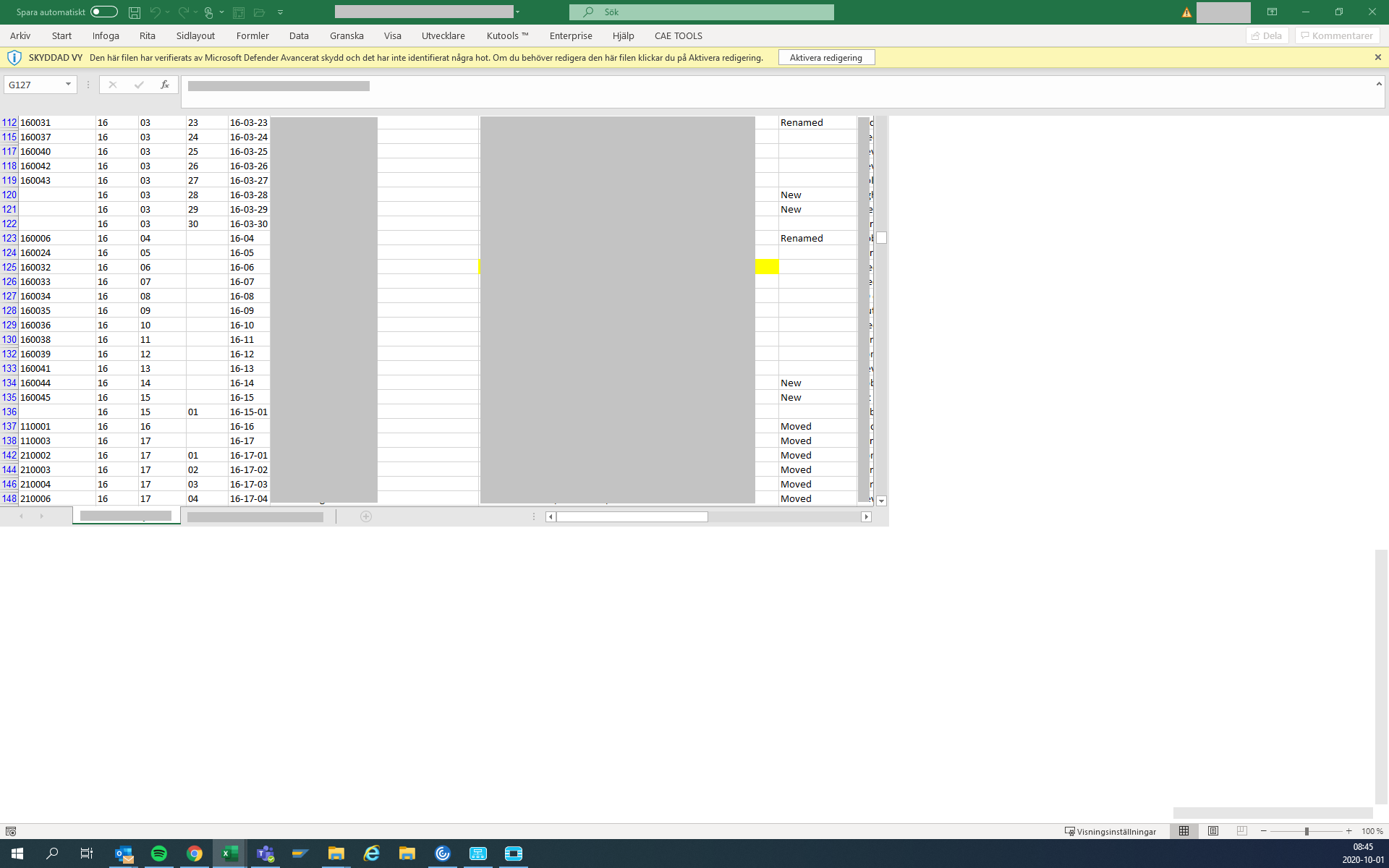 Excel shrinks table inside window - Microsoft Q&A