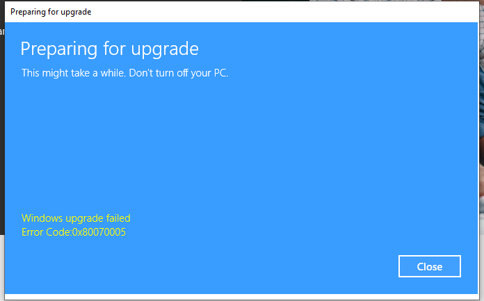 Problem on Windows 10 Pro Upgrade - Microsoft Q&A