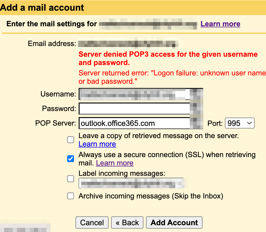POP3 and IMAP4 access to outlook using App Passwords not working ...