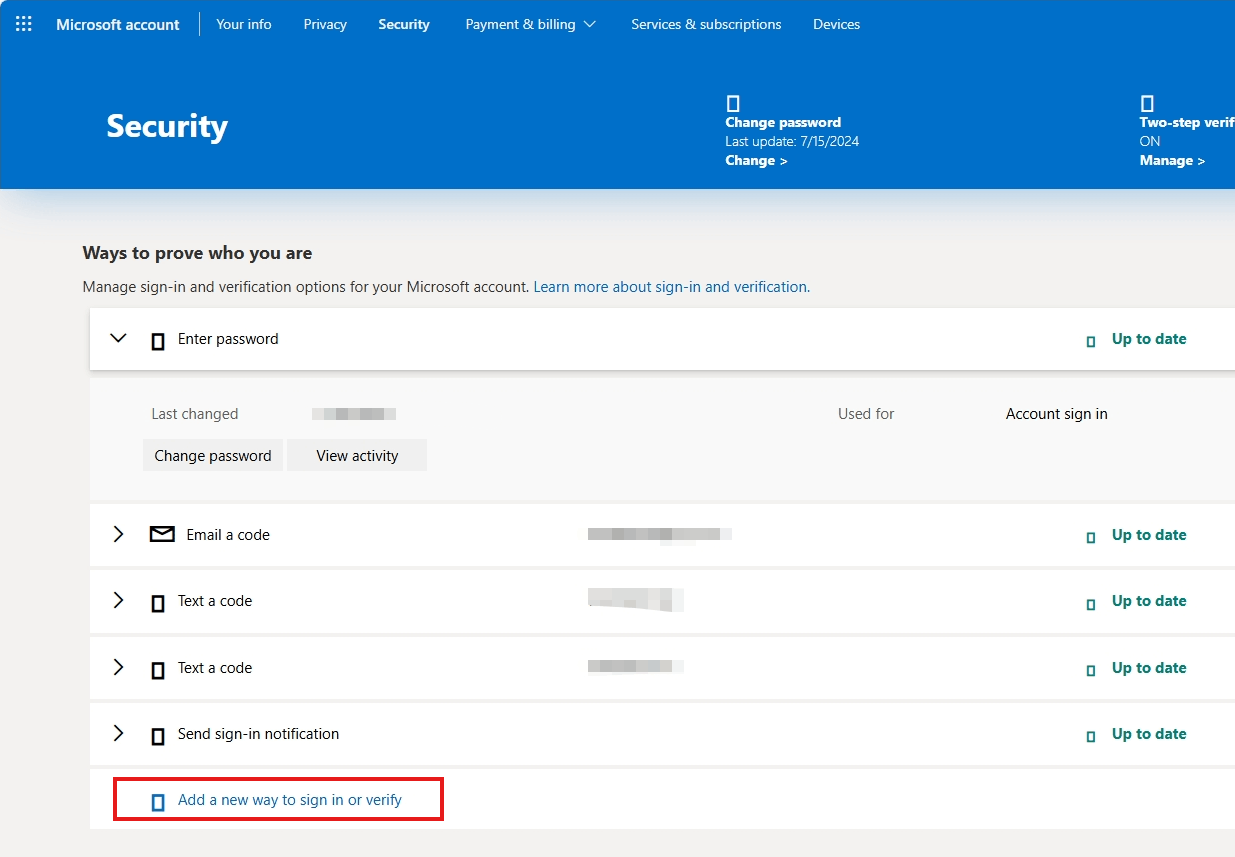 updating the email where verification codes are sent - Microsoft Q&A