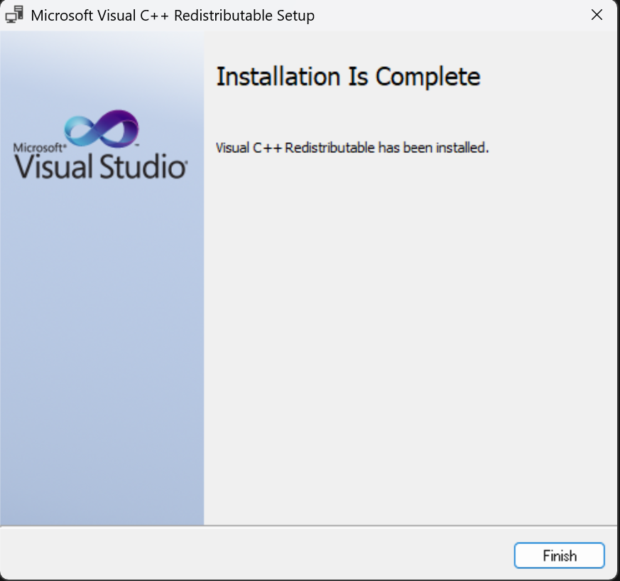 Redistribute Installation Complete