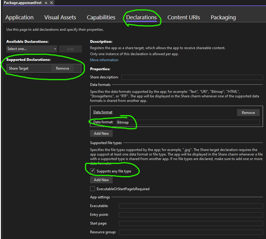 How to read a file from the Windows 11 context menu "Share" option in ...