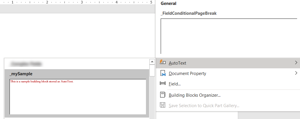 Word Building Blocks template in the Cloud - Microsoft Q&A