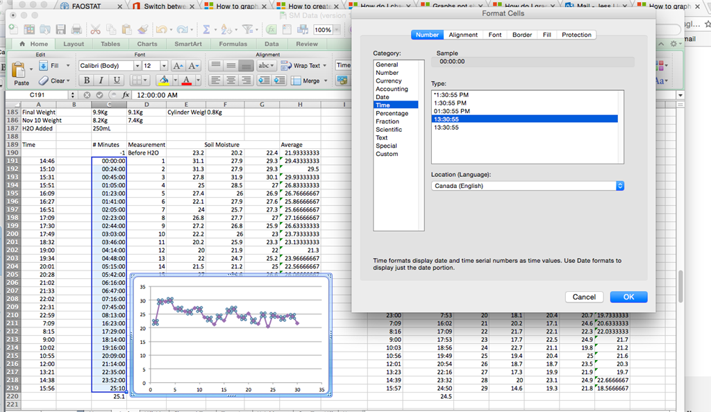 How to graph time as X axis on Excel 2011 - Microsoft Q&A