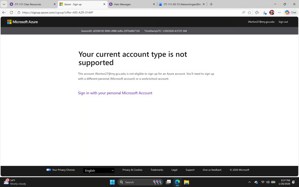 I am still having this issue, and I have contacted both GCU IT and Microsoft.