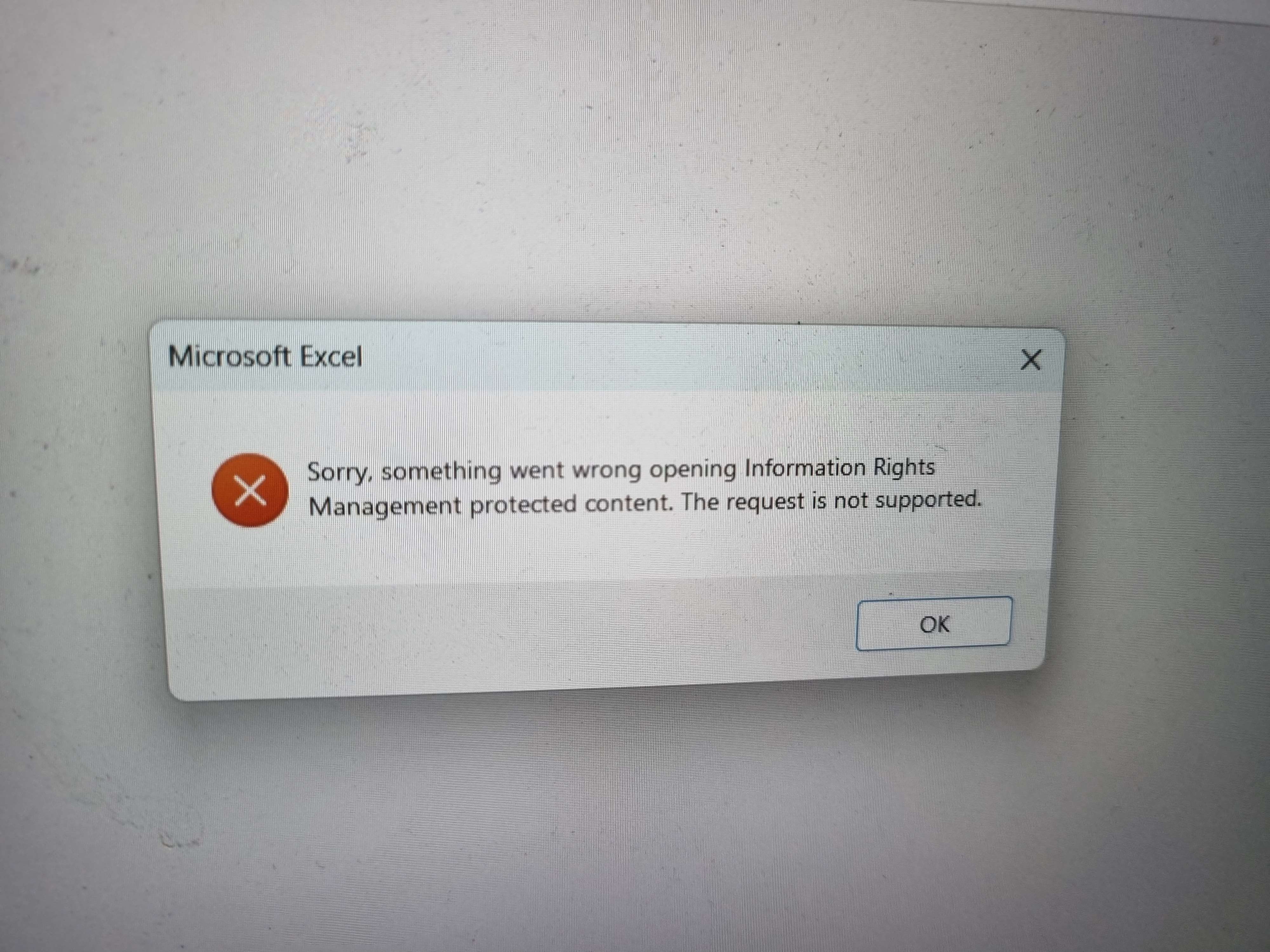 IRM Problem in opening password protected Excel File - Microsoft Q&A