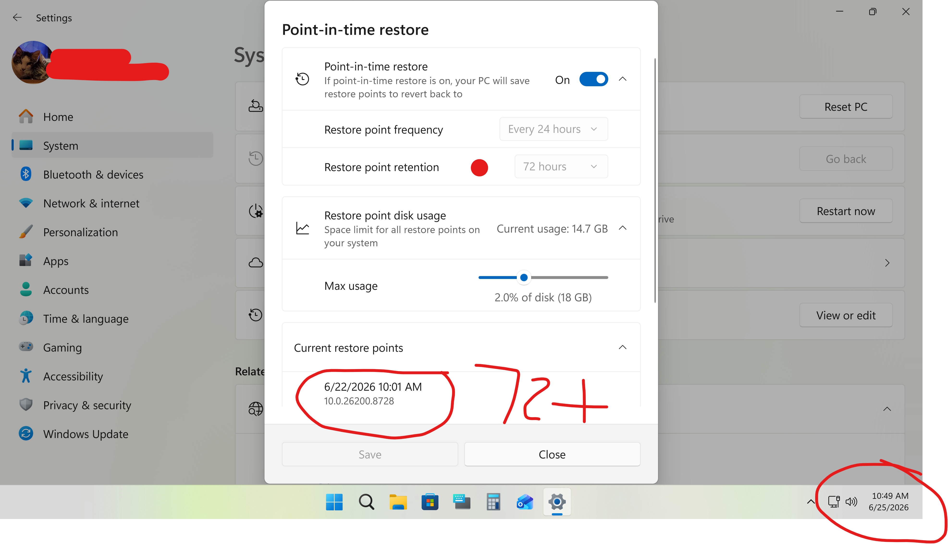 Windows 11 Point in time restore feature - Microsoft Q&A